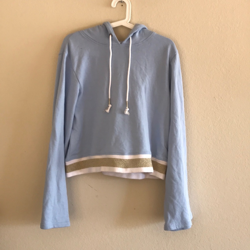 TRUE IMG size medium light blue hoodie